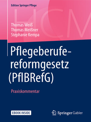 cover image of Pflegeberufereformgesetz (PflBRefG)